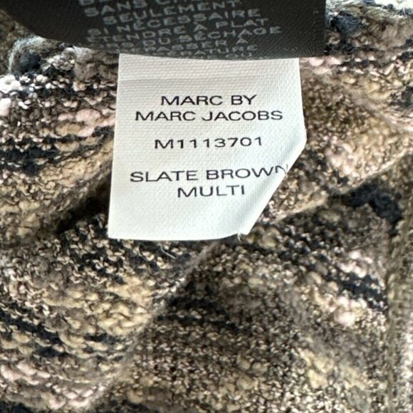 Marc by Marc Jacobs Slate Brown Multi Zipper Back Blouson Lightweight Sweater S - Picture 3 of 5